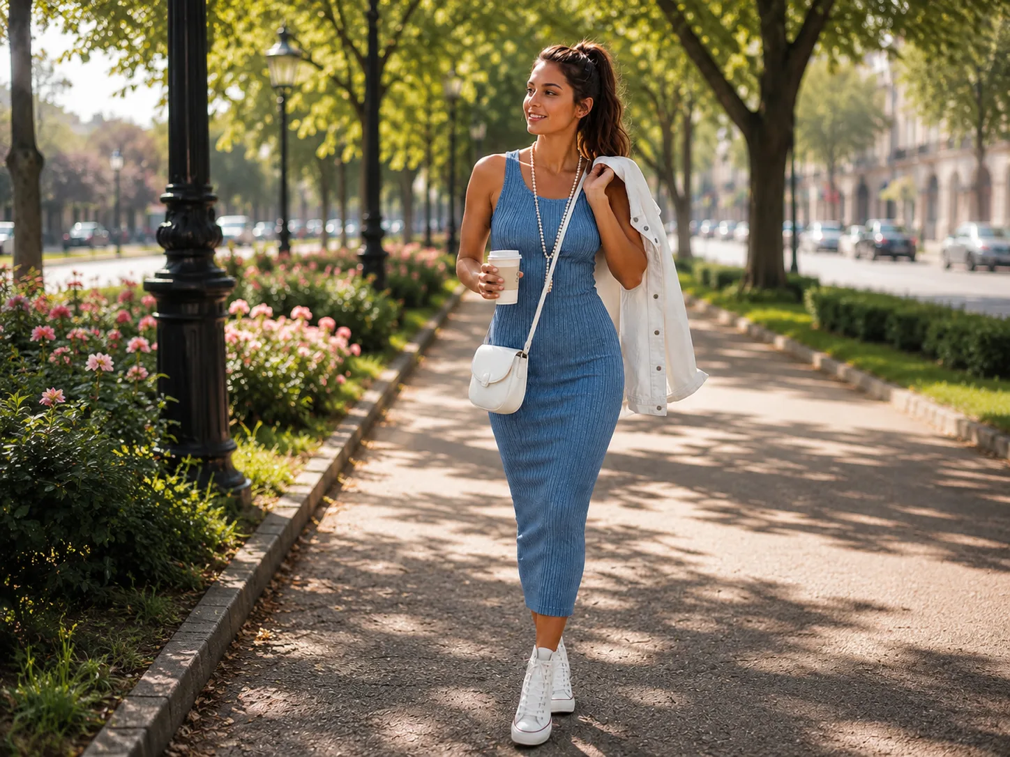 Farmerkék ezüst lurex szálas vékony kötött kelme