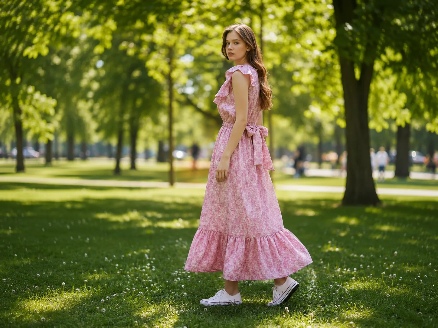 Levélmintás silky selyem