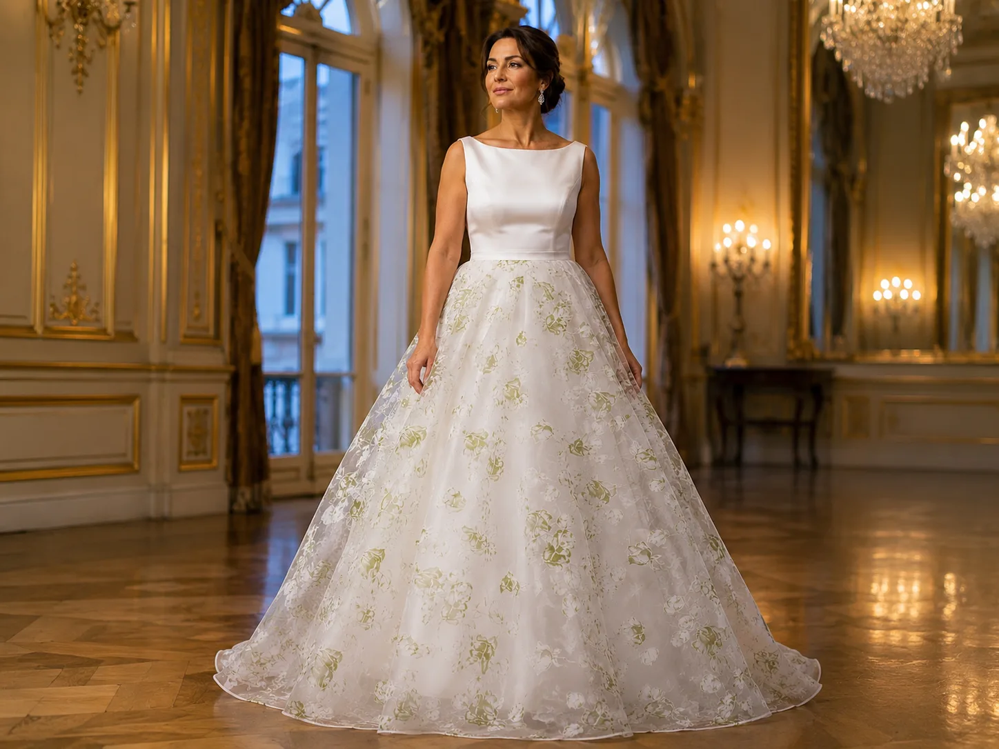 Organza rózsa mintával